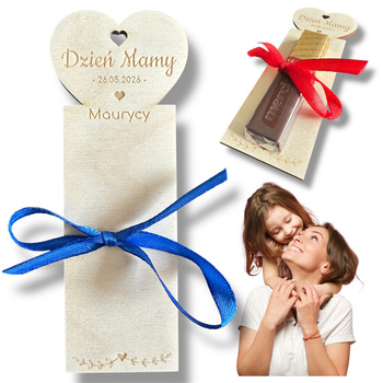 Podziękowanie dla Mamy na Dzień Mamy MERCI Prezent Bilecik IMIĘ Grawer