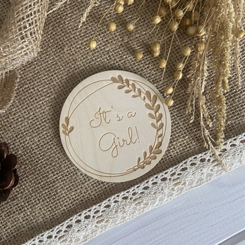 Drewniana Tabliczka do zdjęć It's a Girl! Sesja