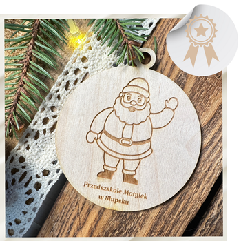 Drewniana Bombka do Malowania Kolorowania dla Dzieci na Choinkę Prezent na Mikołajki