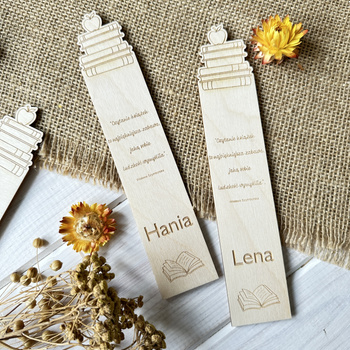 Zakładka Do Książki z Imieniem Na Rozpoczęcie Roku Szkolnego Upominek Prezent Grawer