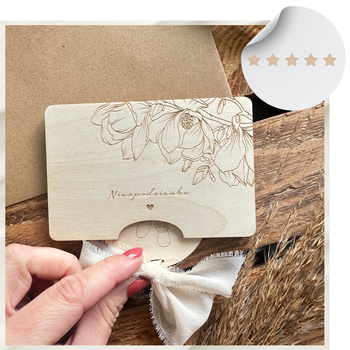 Drewniana Kartka Informacja o Ciąży Zostaniecie Dziadkami Grawer Zostaniesz Babcią Nowina