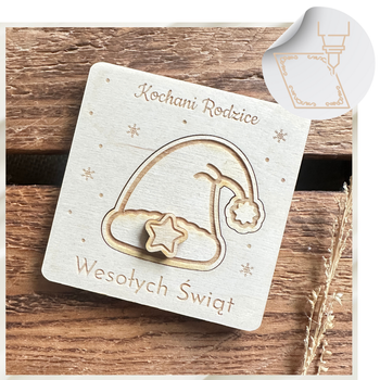 Drewniana Kartka Informacja o Ciąży Zostaniecie Dziadkami Zostaniesz Babcią Grawer Święta