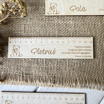 Linijka z Imieniem Zakładka Do Książki Na Rozpoczęcie Roku Szkolnego Cytat