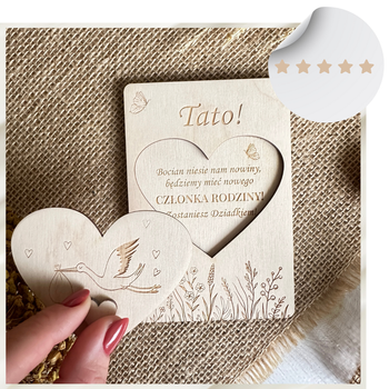 Tato Zostaniesz Dziadkiem Jestem w Ciąży Informacja o Ciąży Nowina Grawer