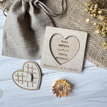 Kartka na Dzień Mamy Jesteś Najlepszą Mamą na Świecie + Woreczek Jutowy