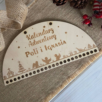 Kalendarz Adwentowy Baza Wiszący Grawer IMIĘ