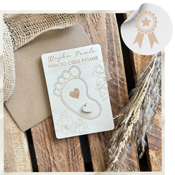 Wujku Czy zostaniesz moim Ojcem Chrzestnym Zaproszenie Prośba + Koperta