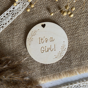 Drewniana Tabliczka do zdjęć It's a Girl! Sesja