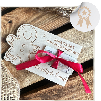 Mikołajkowy Bon Podarunkowy Voucher Na Pieniądze Prezent Na Święta Piernik