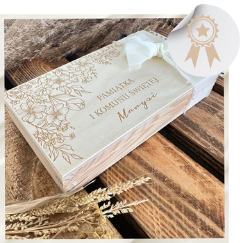 Pudełko na Pieniądze Pamiątka Pierwszej Komunii Świętej Prezent na Komunię