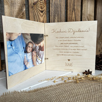 RAMKA na Pierwszy Dzień Babci i Dziadka Drewniana Kartka dla Dziadków 