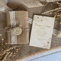 Drewniana Kartka Ślubna na Ślub Wesele Prezent Eko