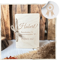 Czy Zostaniesz Moim Świadkiem Drewniana Kartka Pytanie Ślub Wesele Prośba